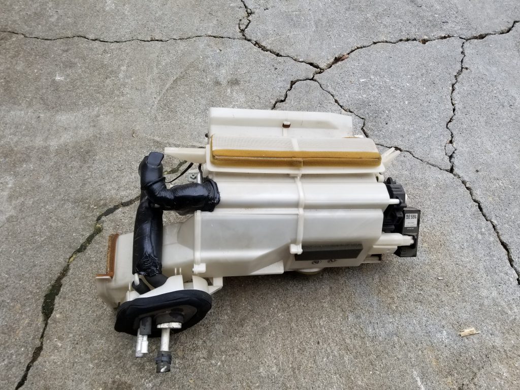 rx8 under dash heater core & a/c evap core box assembly Rotary