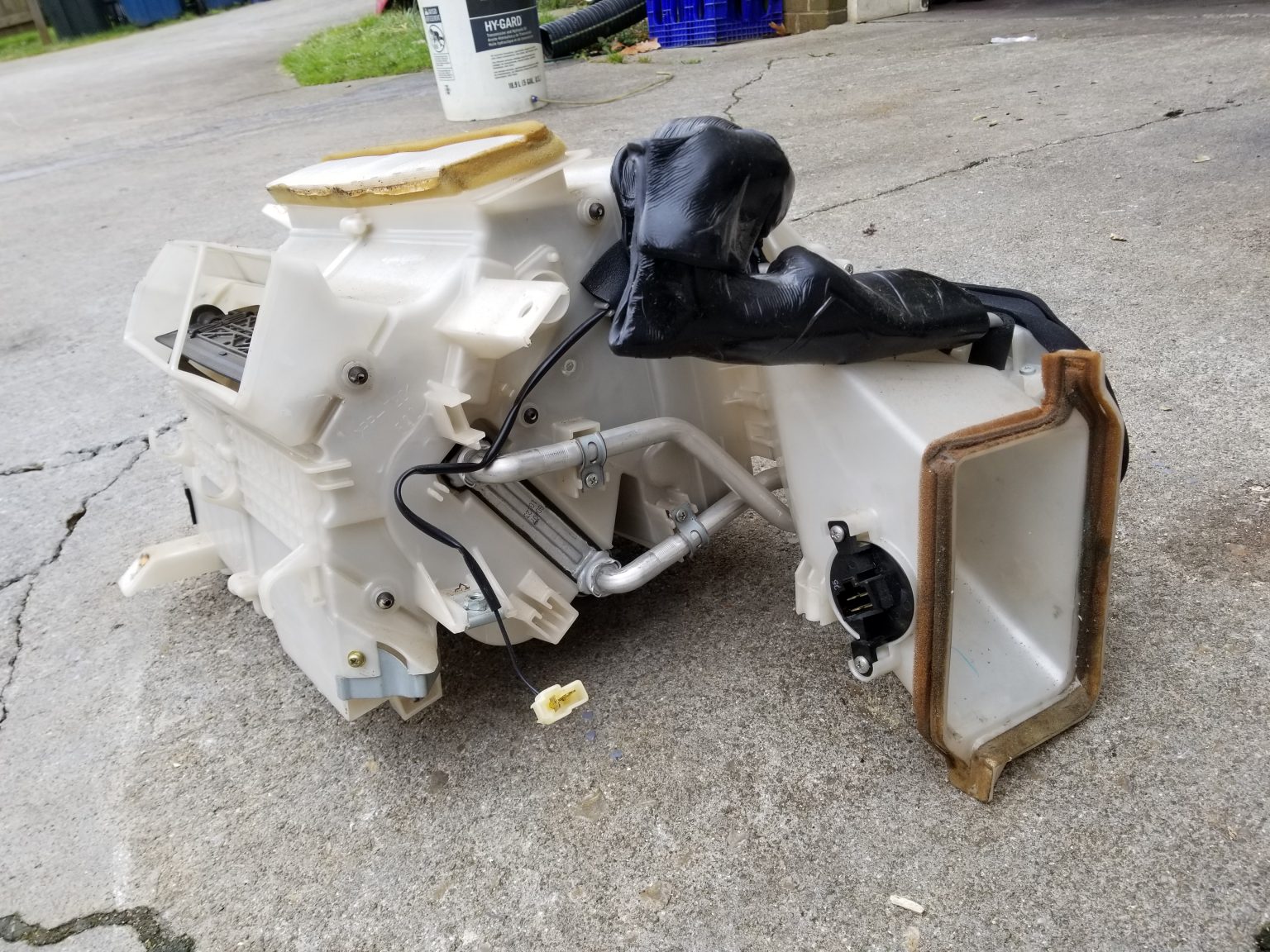 rx8 under dash heater core & a/c evap core box assembly Rotary