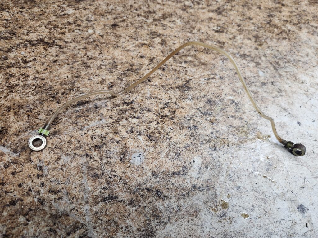 8688 rx7 FC non turbo engine OMP oil injection line tube hose rear intake manifold 3 Rotary