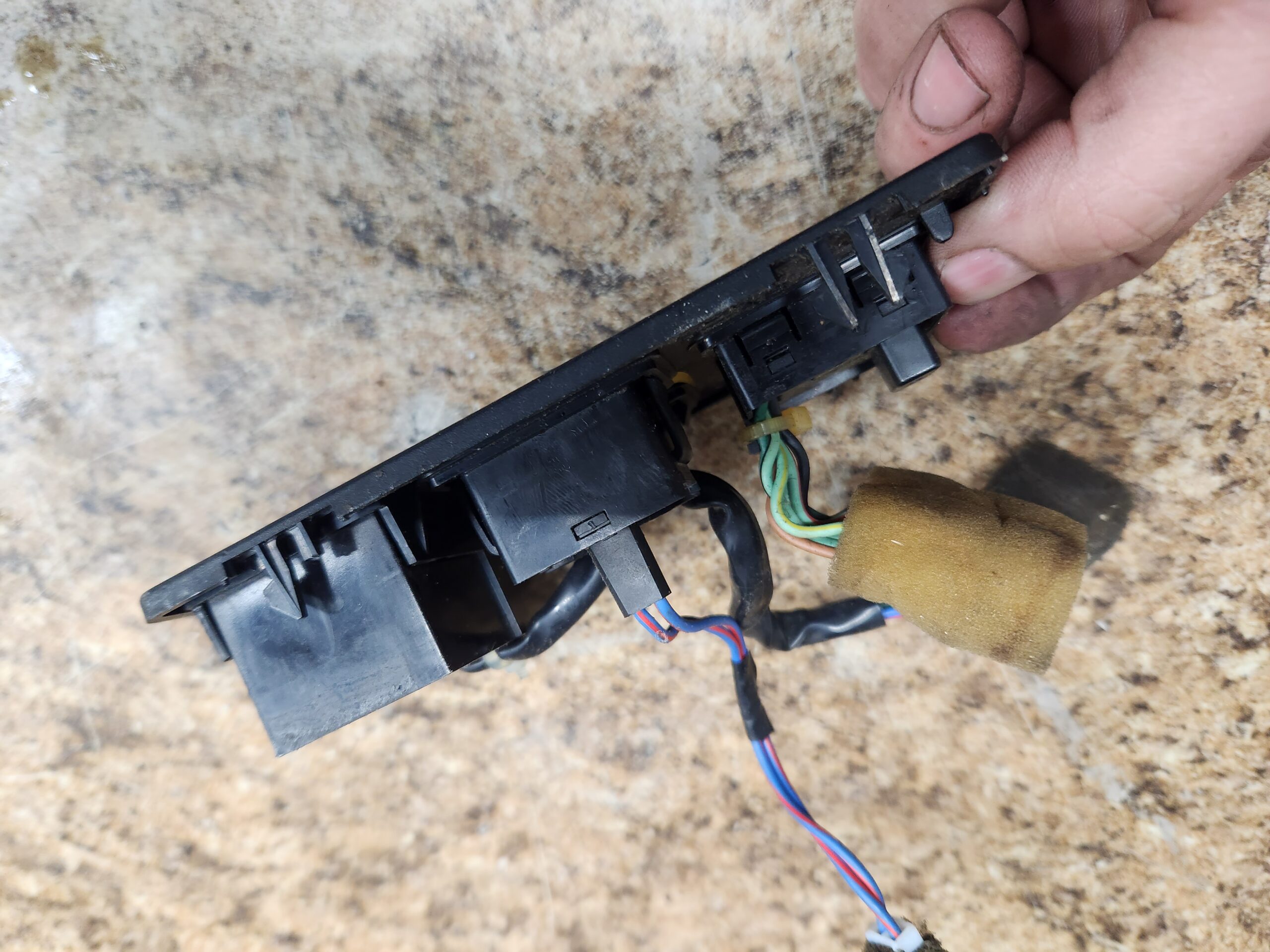 8691 rx7 FC center console switch trim plate w/ mirror switch security